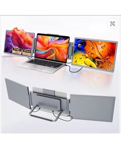 14-Inch Triple Portable LCD Monitor IPS Panel 1920*1200P Tri Extender Laptop Patent Design Dual Type-c USB 3.0 Display
