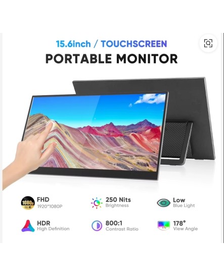 15.6 Inch Touchscreen FHD LCD Display Dual Extender Screen Portable Monitor Laptop