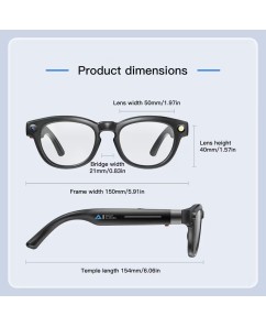 2026 Smart AI Glasses 8MP Camera Photo Video Recording with Automatic Color-changing Lenses Smart Wearable Headset 