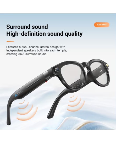 2026 Smart AI Glasses 8MP Camera Photo Video Recording with Automatic Color-changing Lenses Smart Wearable Headset 