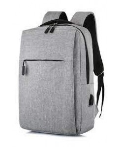 Backpack Laptop School Bag with USB Charging Port 3.0 - Grey