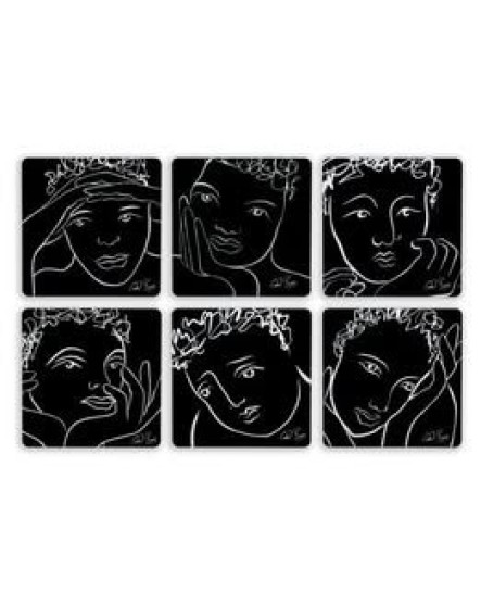 Carrol Boyes Black Coasters set of 6