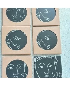 Carrol Boyes Black Coasters set of 6
