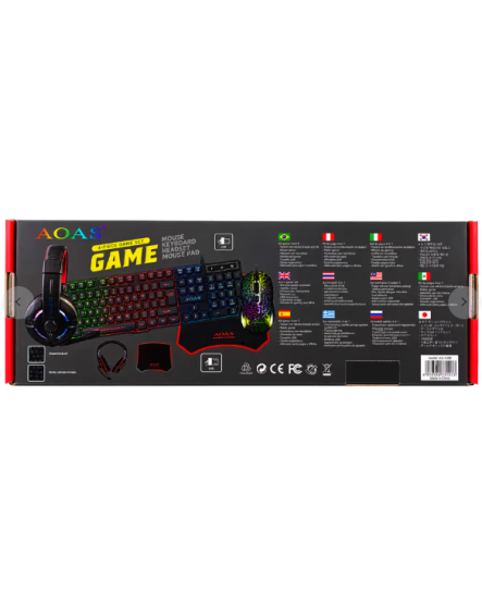 AOAS Gaming 4 in 1 Set AS-1088 RGB